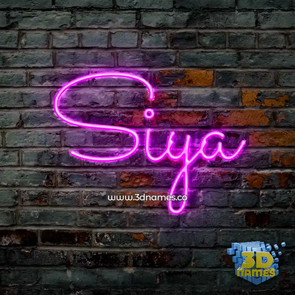 siya in Pink Neon style - 3D name wallpaper