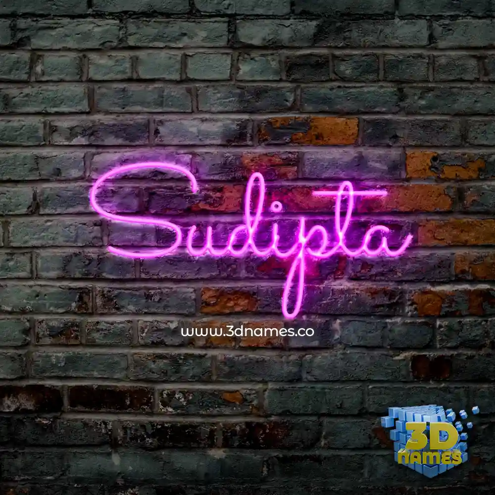 sudipta in Pink Neon style - 3D name wallpaper