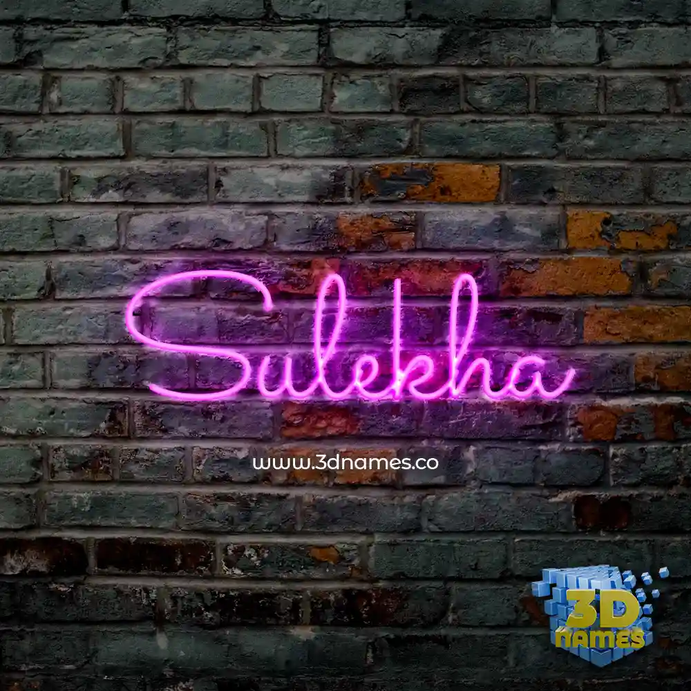 sulekha in Pink Neon style - 3D name wallpaper