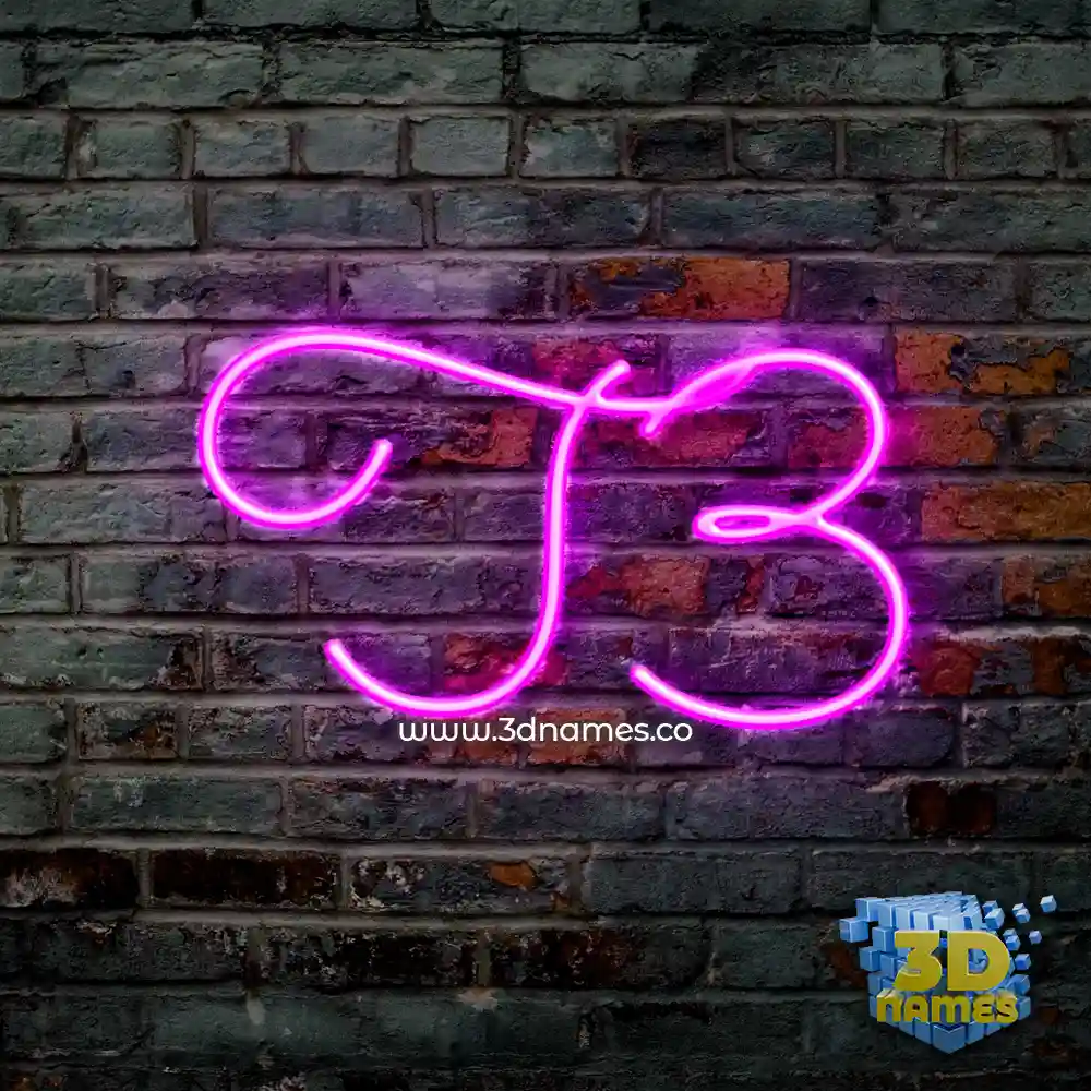 t3 in Pink Neon style - 3D name wallpaper