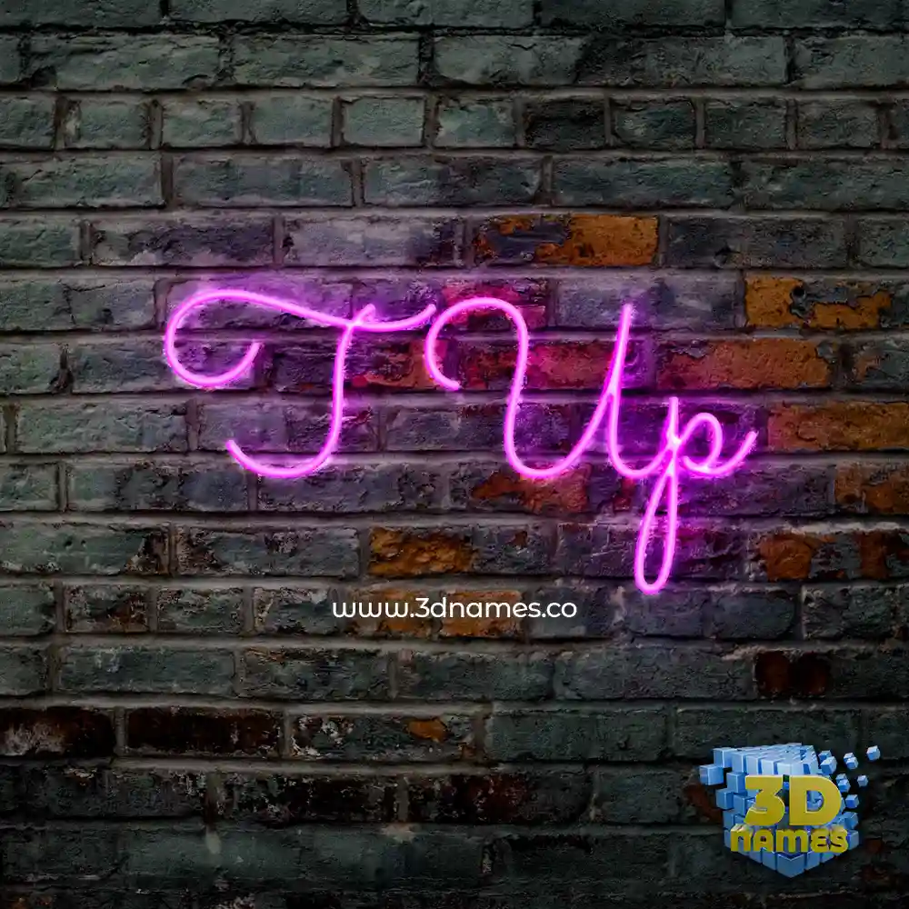 t up in Pink Neon style - 3D name wallpaper