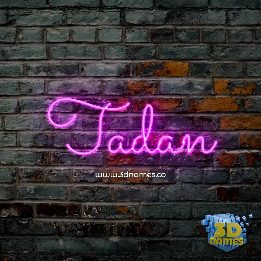 tadan in Pink Neon style - 3D name wallpaper