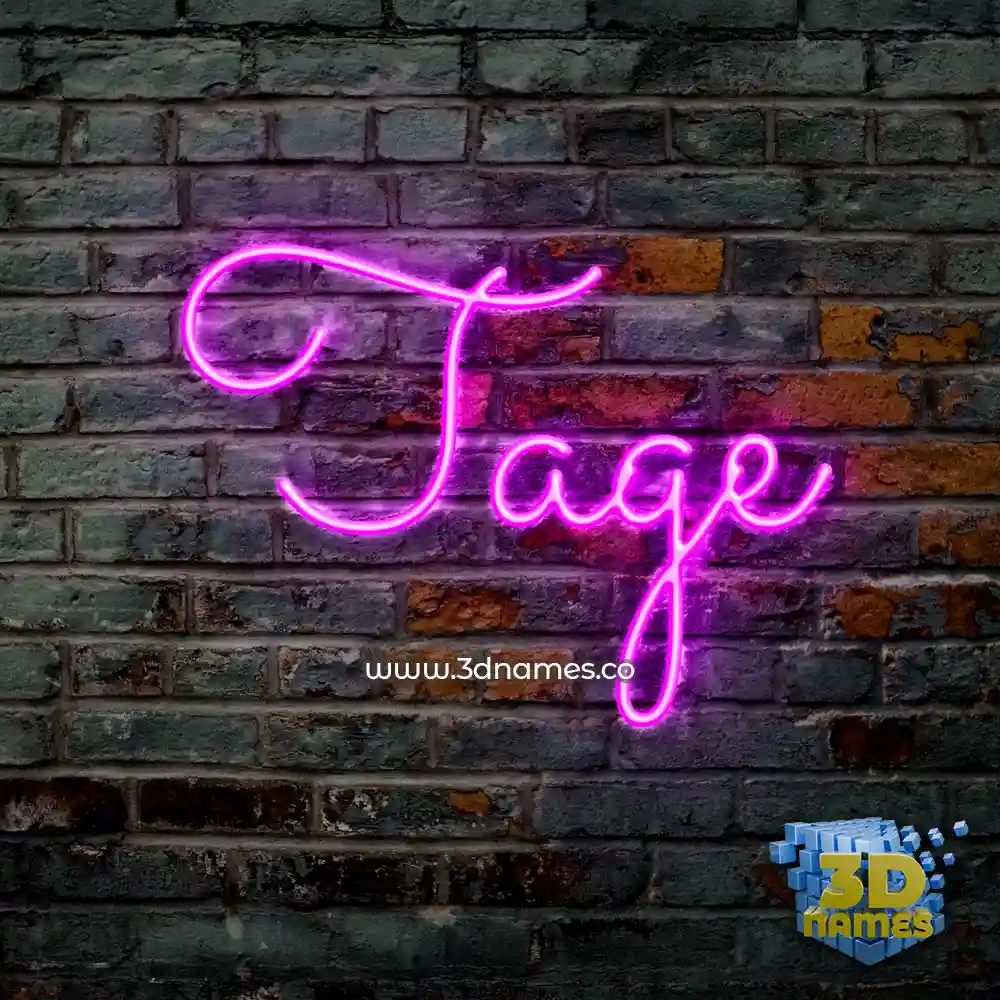 tage in Pink Neon style - 3D name wallpaper