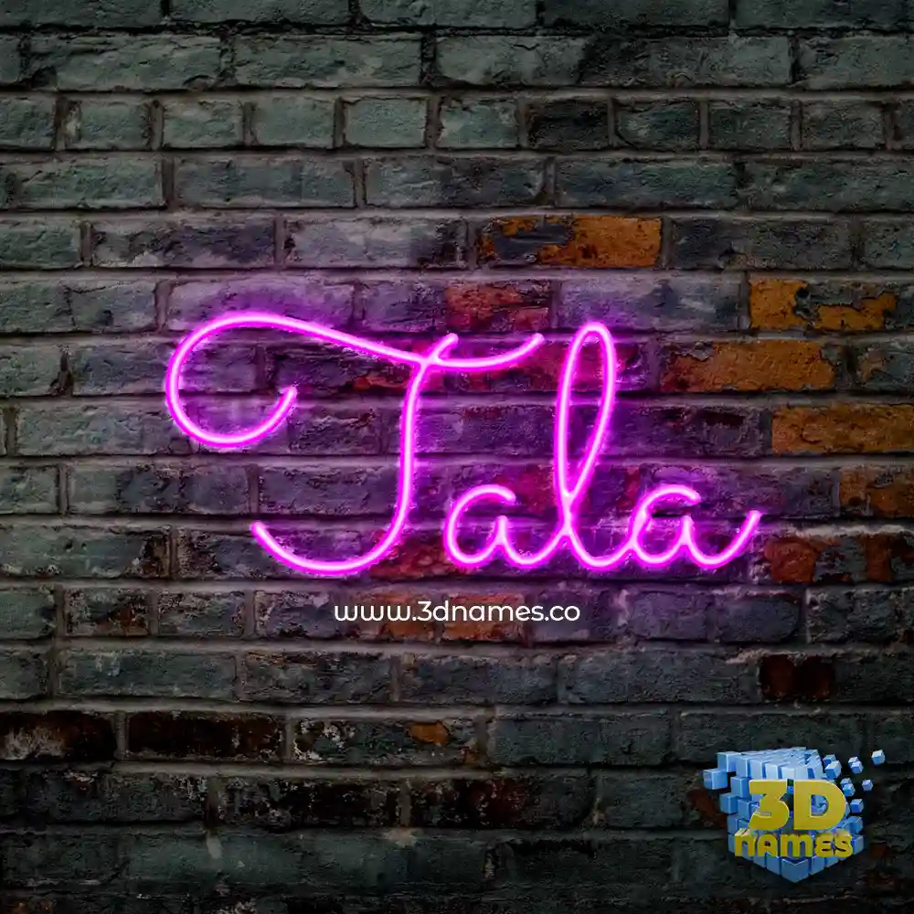 tala in Pink Neon style - 3D name wallpaper