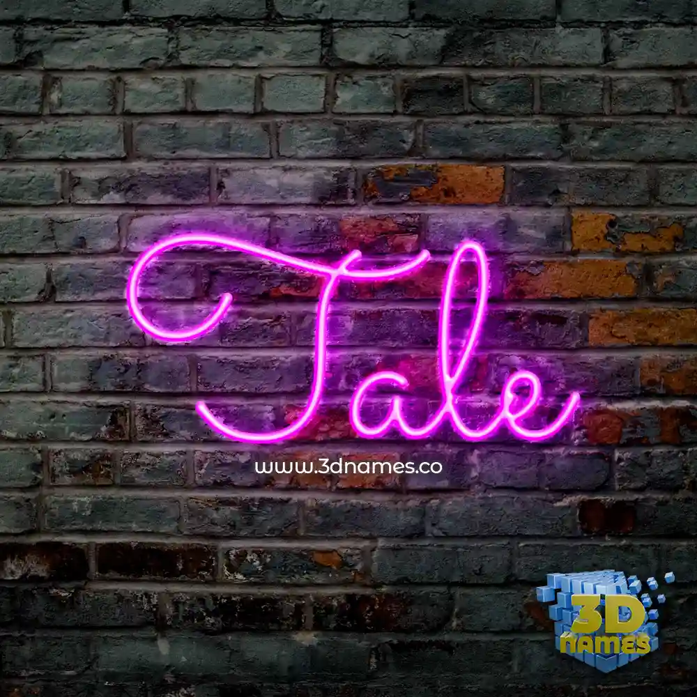tale in Pink Neon style - 3D name wallpaper