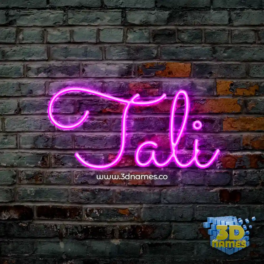 tali in Pink Neon style - 3D name wallpaper