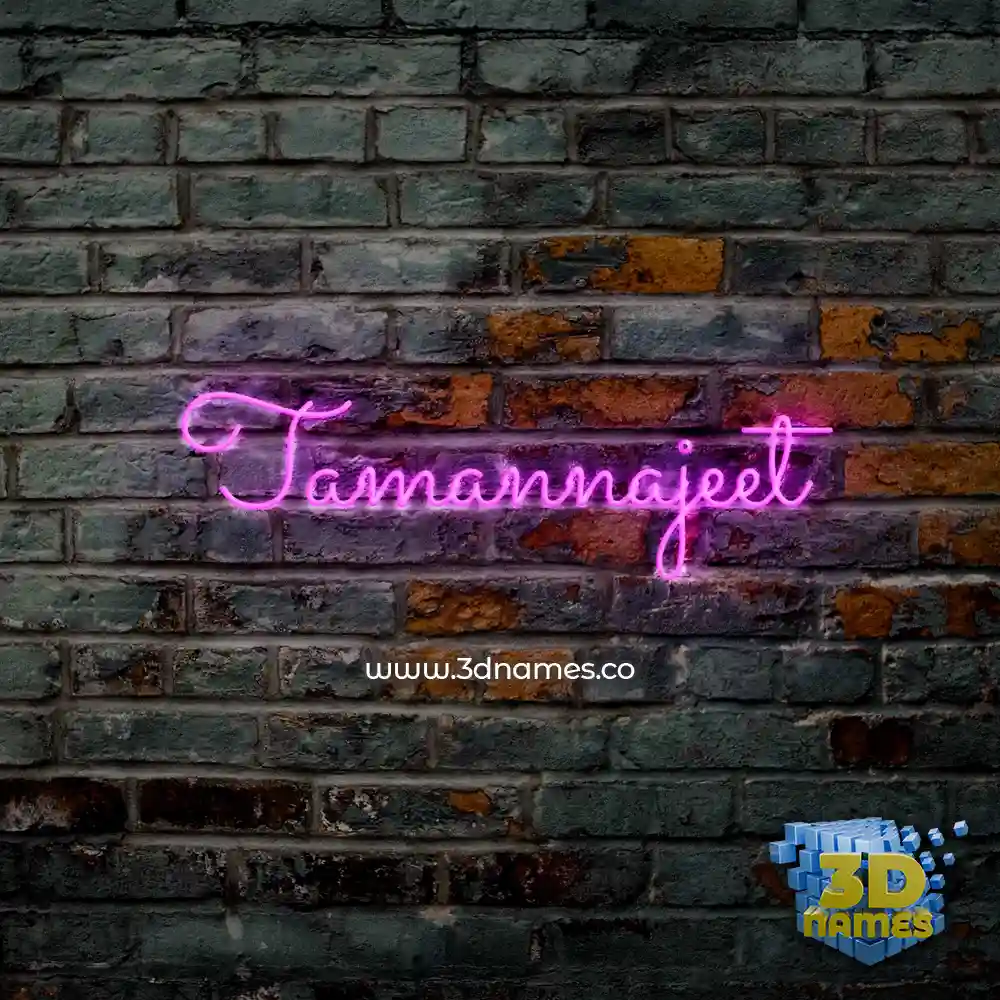 tamannajeet in Pink Neon style - 3D name wallpaper
