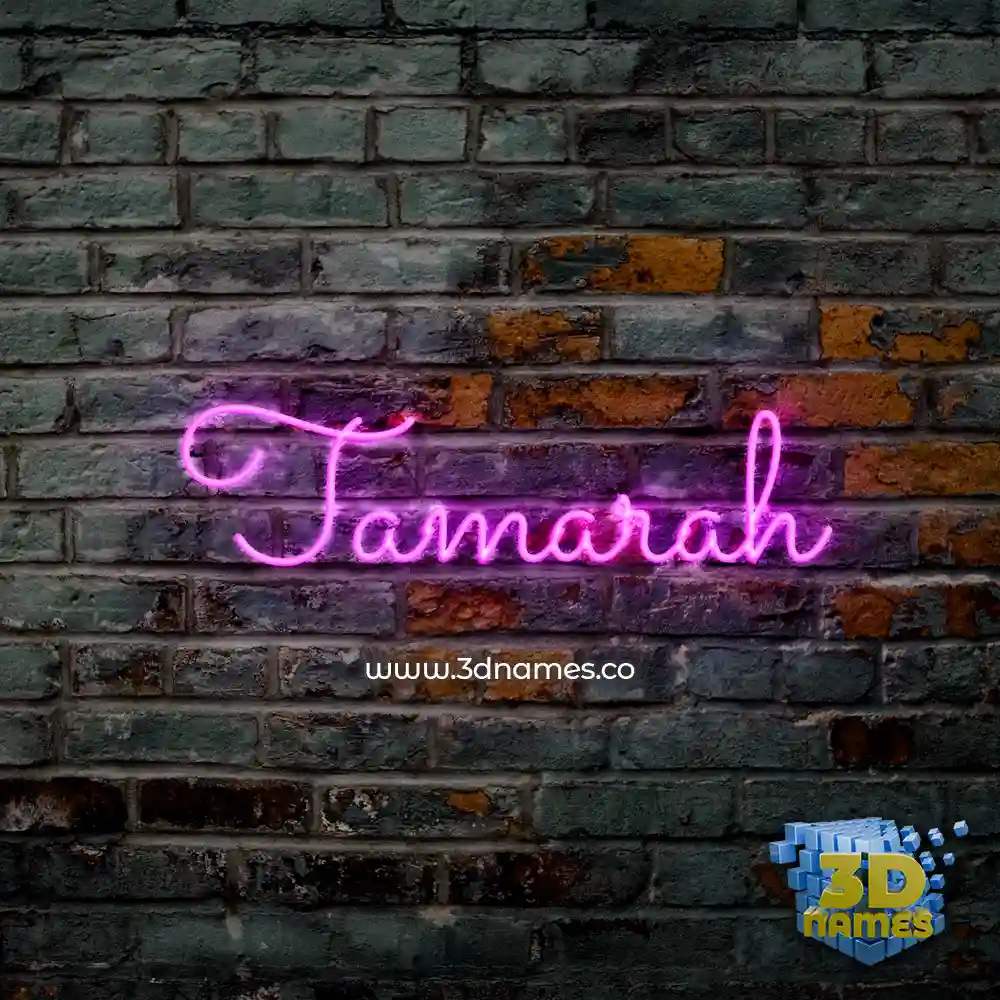 tamarah in Pink Neon style - 3D name wallpaper