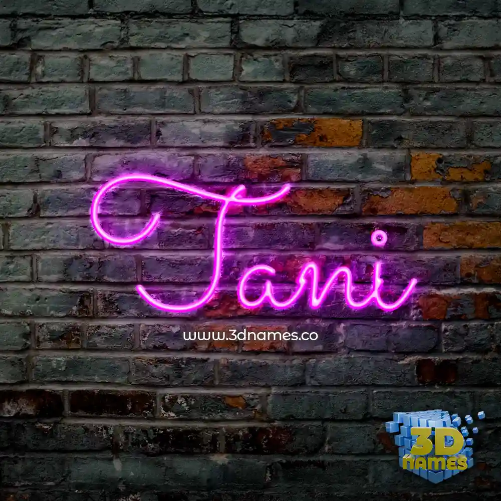 tani in Pink Neon style - 3D name wallpaper