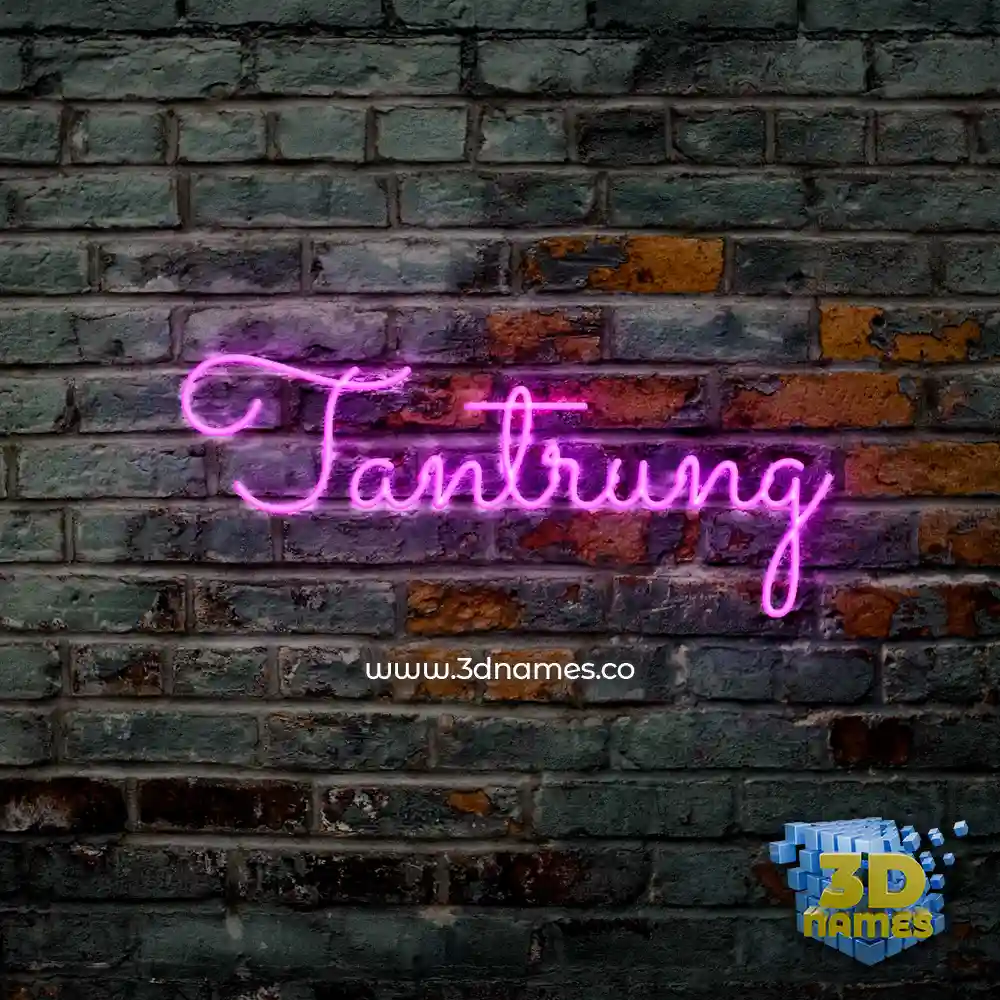 tantrung in Pink Neon style - 3D name wallpaper