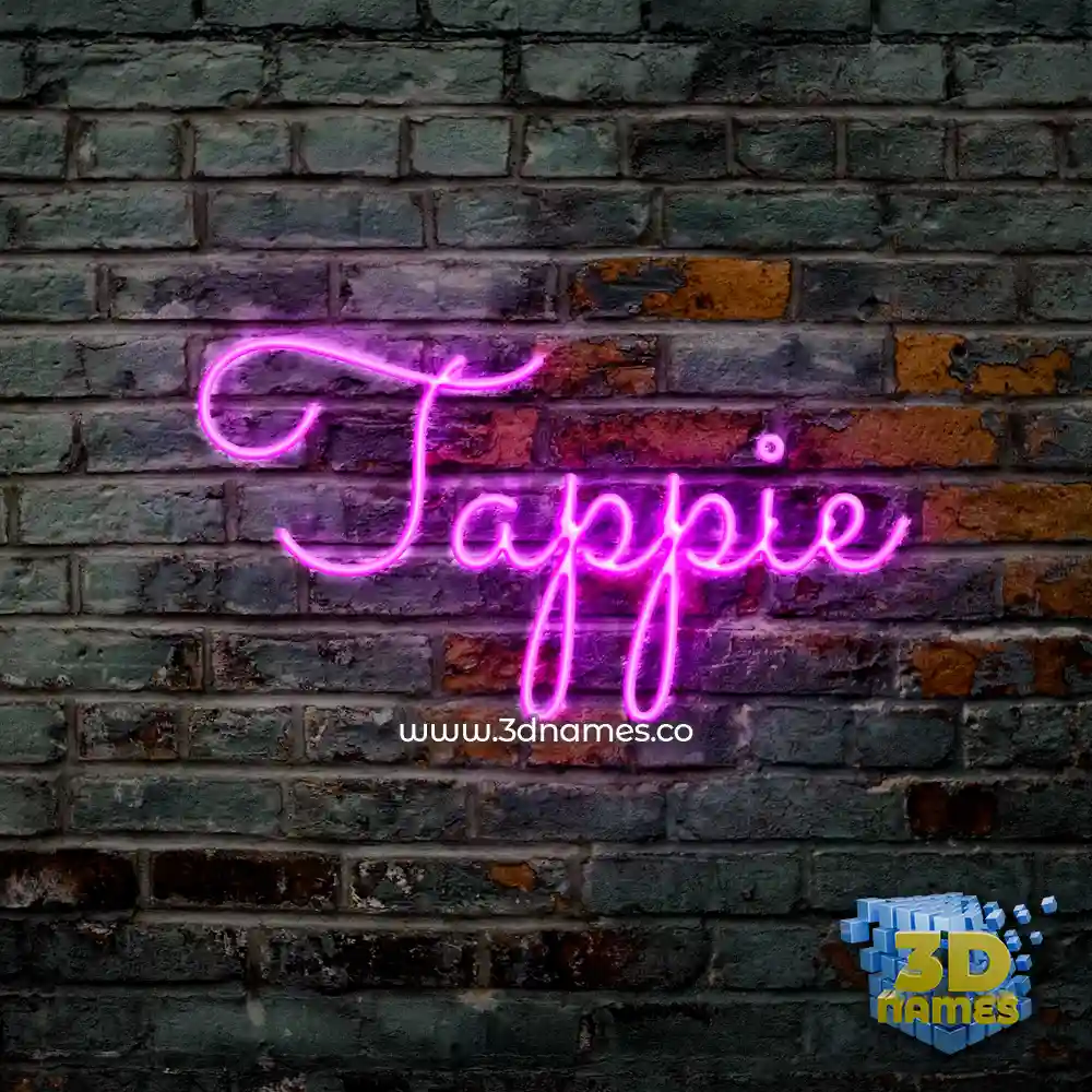 tappie in Pink Neon style - 3D name wallpaper