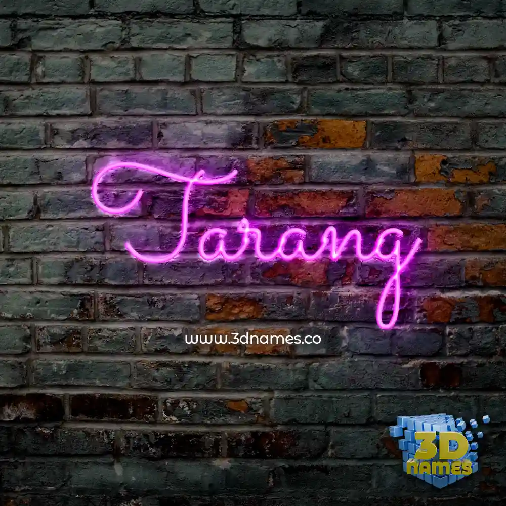 tarang in Pink Neon style - 3D name wallpaper