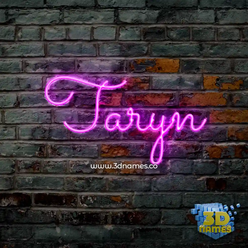 taryn in Pink Neon style - 3D name wallpaper