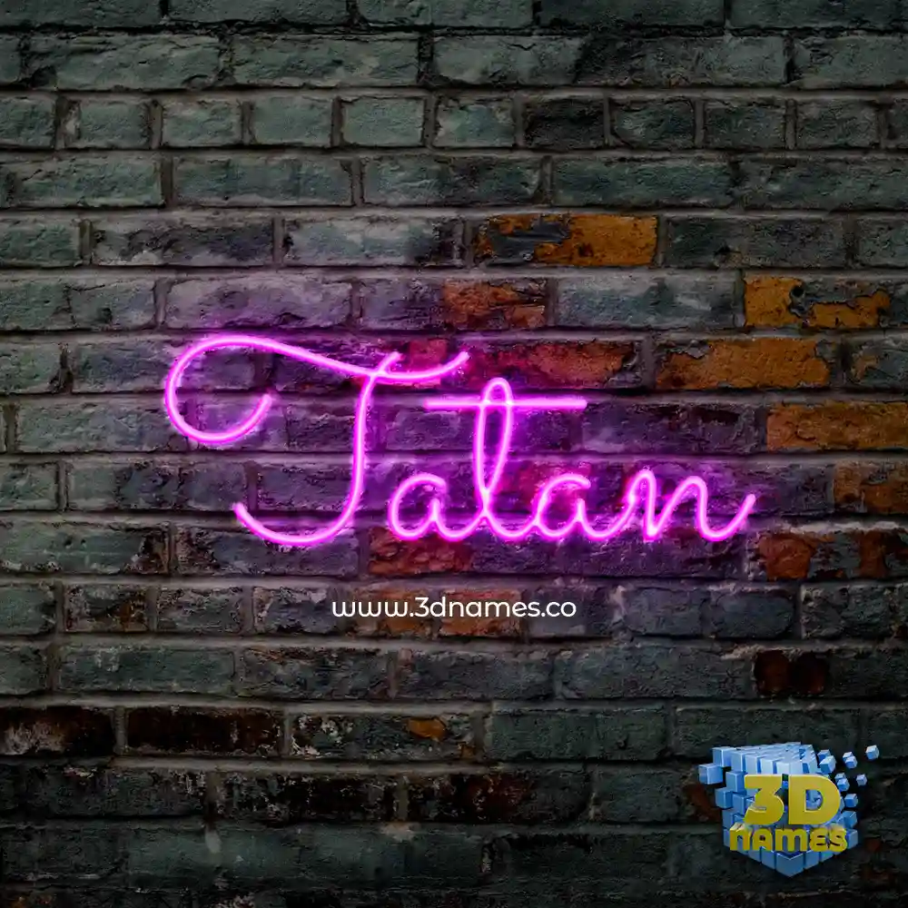 tatan in Pink Neon style - 3D name wallpaper