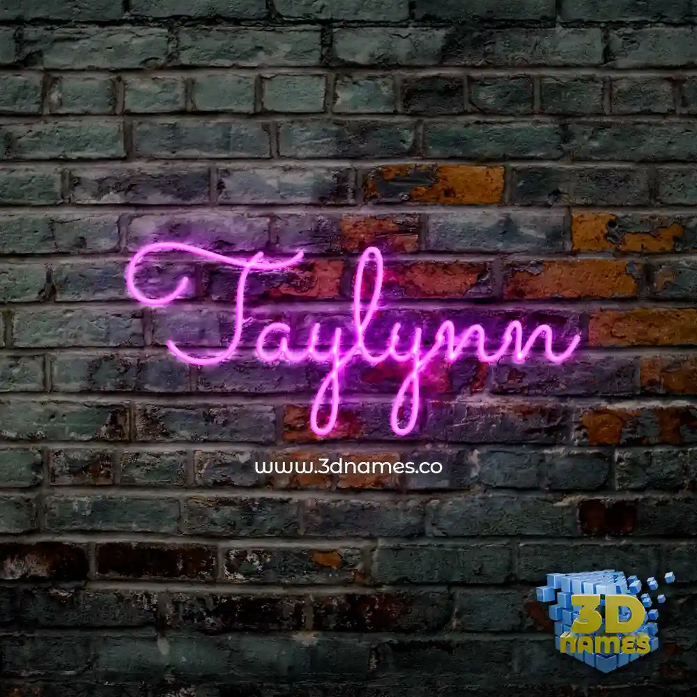 taylynn in Pink Neon style - 3D name wallpaper