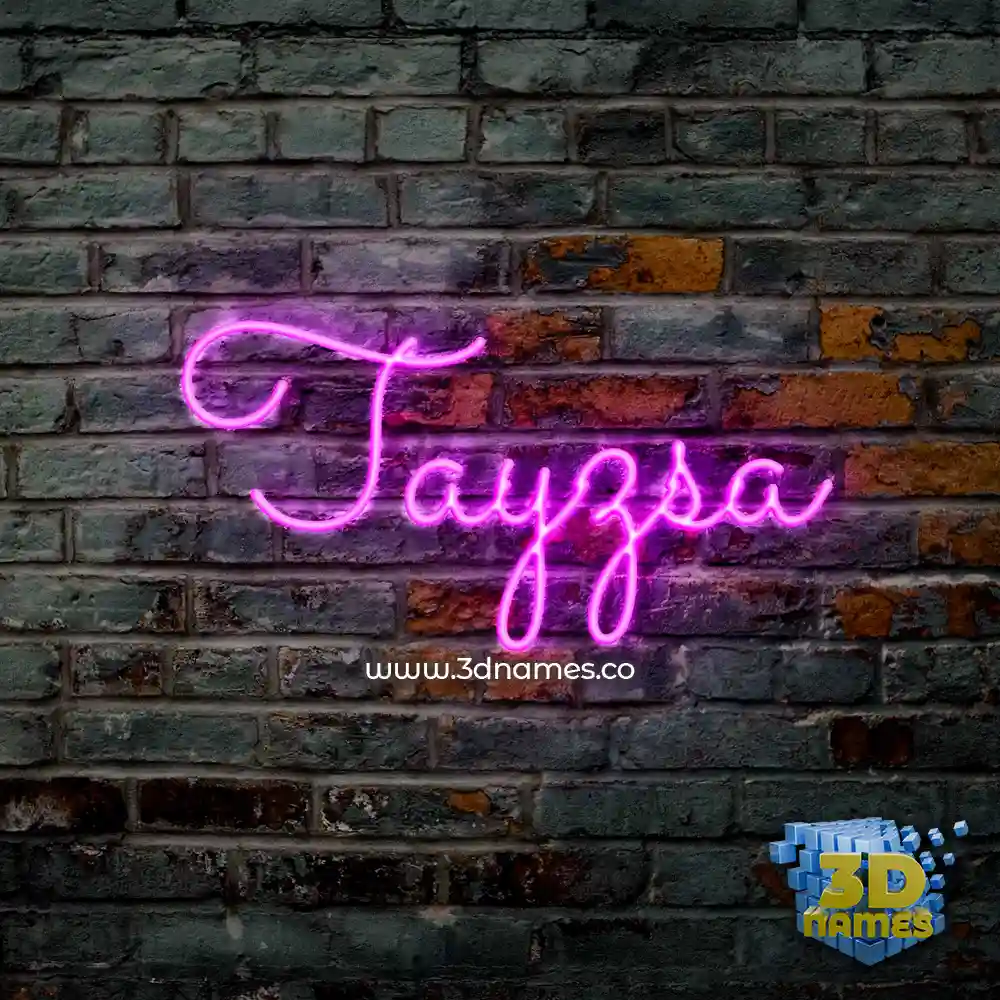 tayzsa in Pink Neon style - 3D name wallpaper