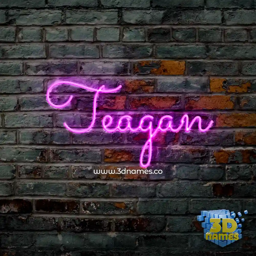 teagan in Pink Neon style - 3D name wallpaper