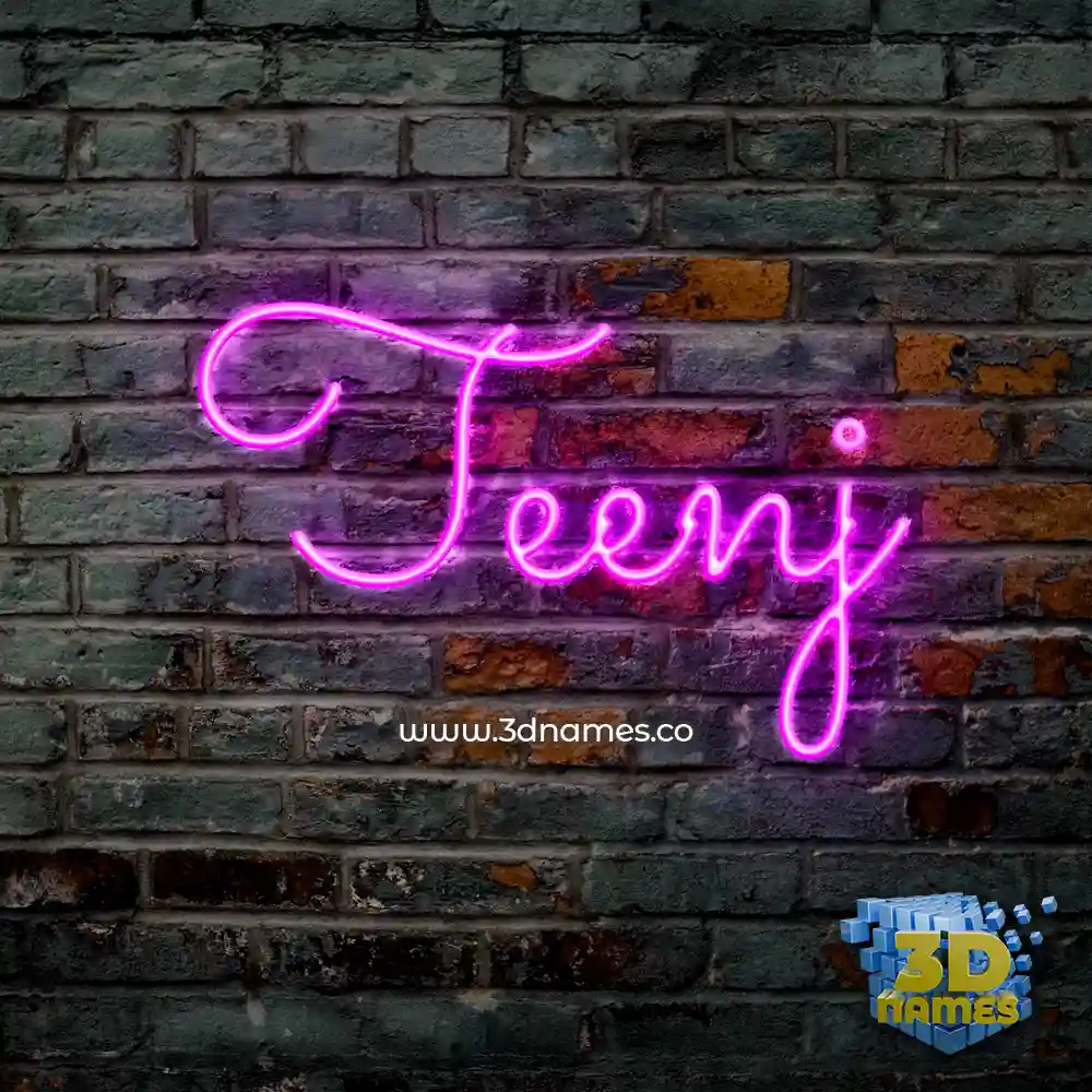 teenj in Pink Neon style - 3D name wallpaper