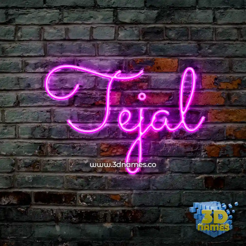 tejal in Pink Neon style - 3D name wallpaper