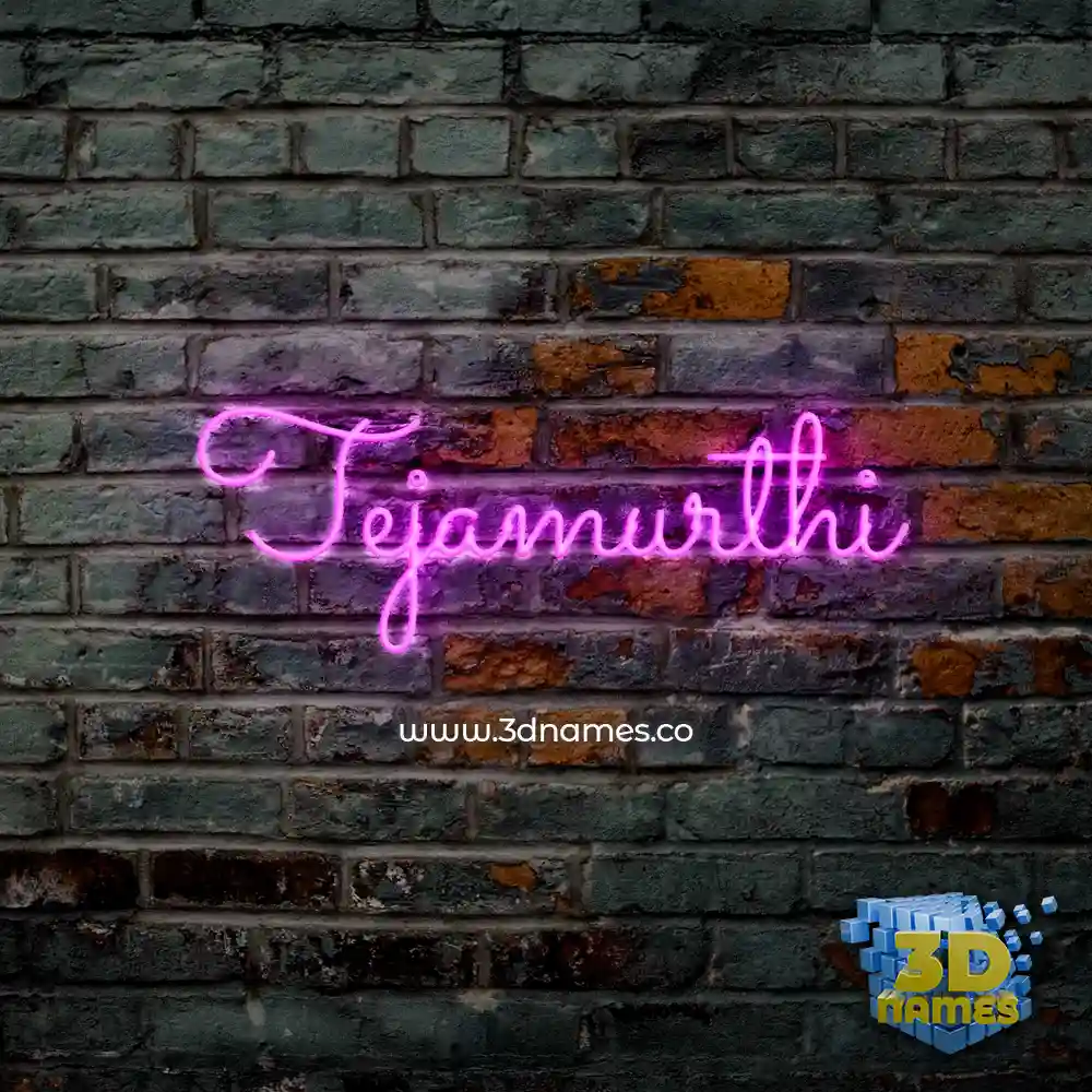 tejamurthi in Pink Neon style - 3D name wallpaper