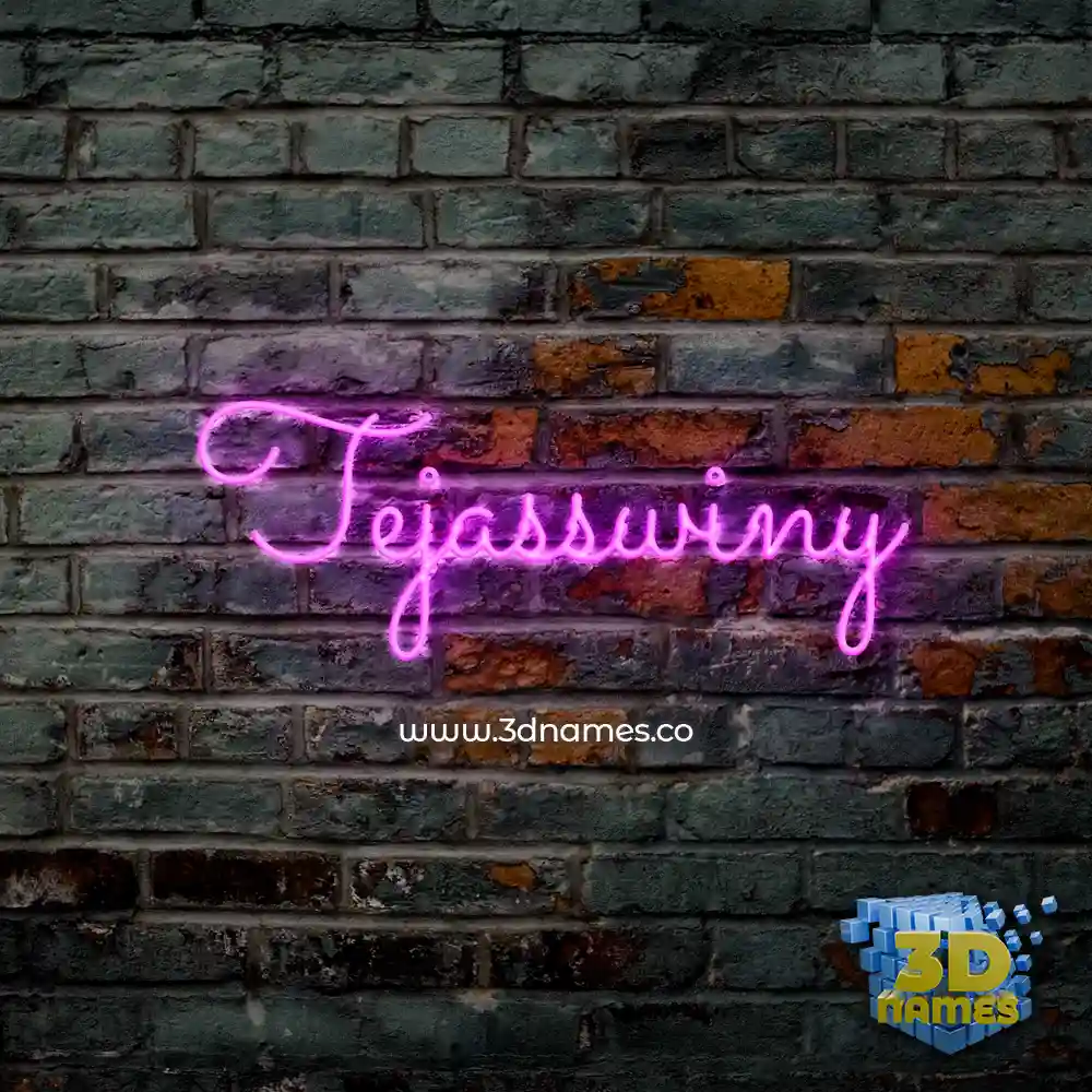 tejasswiny in Pink Neon style - 3D name wallpaper