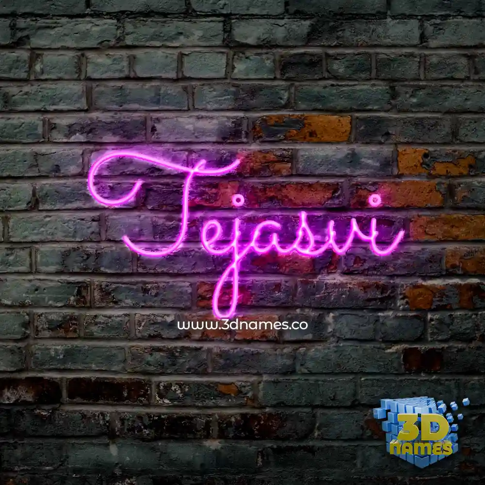 tejasvi in Pink Neon style - 3D name wallpaper