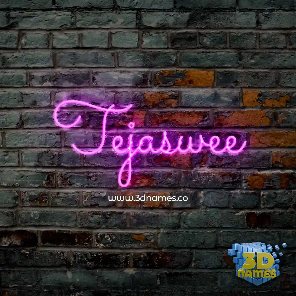 tejaswee in Pink Neon style - 3D name wallpaper
