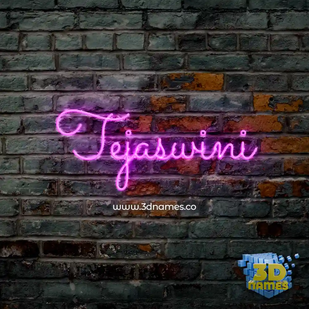 tejaswini in Pink Neon style - 3D name wallpaper