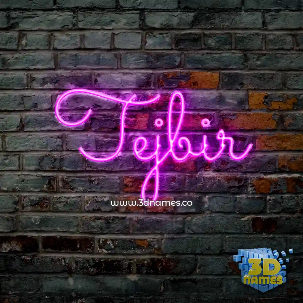 tejbir in Pink Neon style - 3D name wallpaper