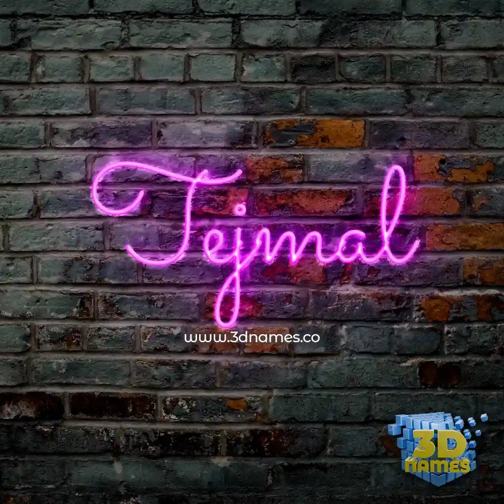 tejmal in Pink Neon style - 3D name wallpaper