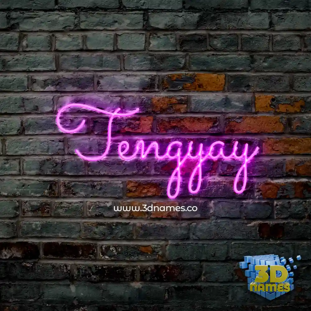 tengyay in Pink Neon style - 3D name wallpaper