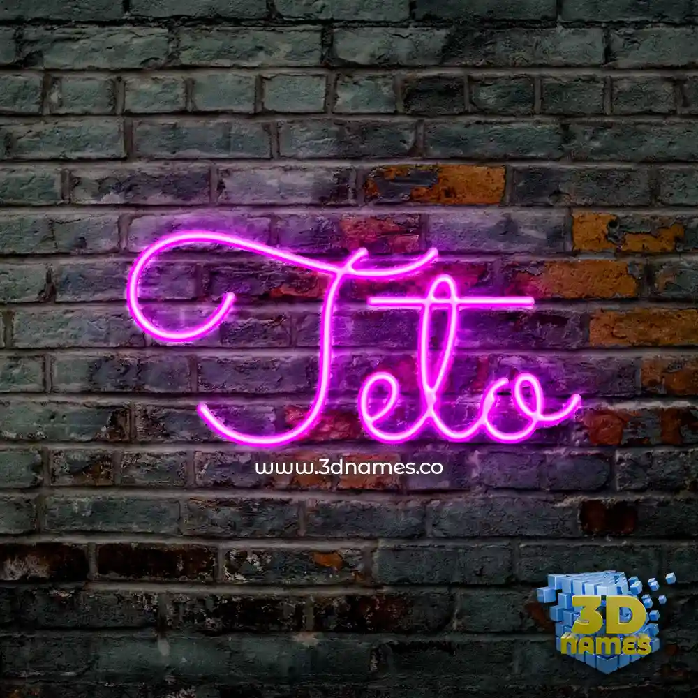 teto in Pink Neon style - 3D name wallpaper