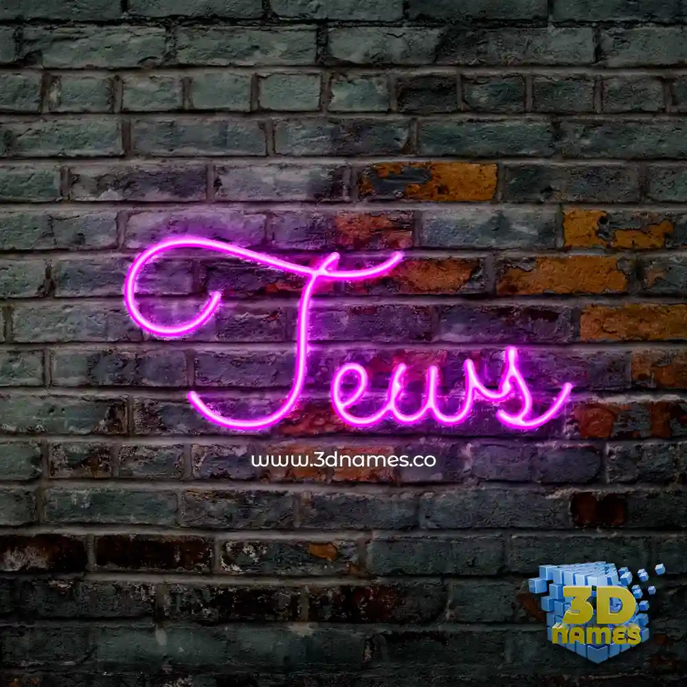 tews in Pink Neon style - 3D name wallpaper