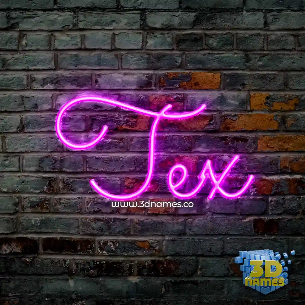 tex in Pink Neon style - 3D name wallpaper