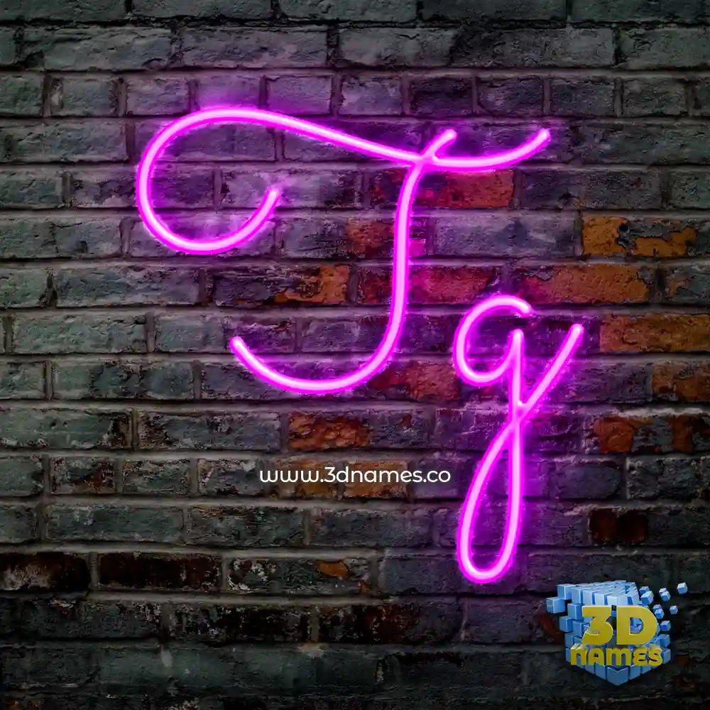 tg in Pink Neon style - 3D name wallpaper