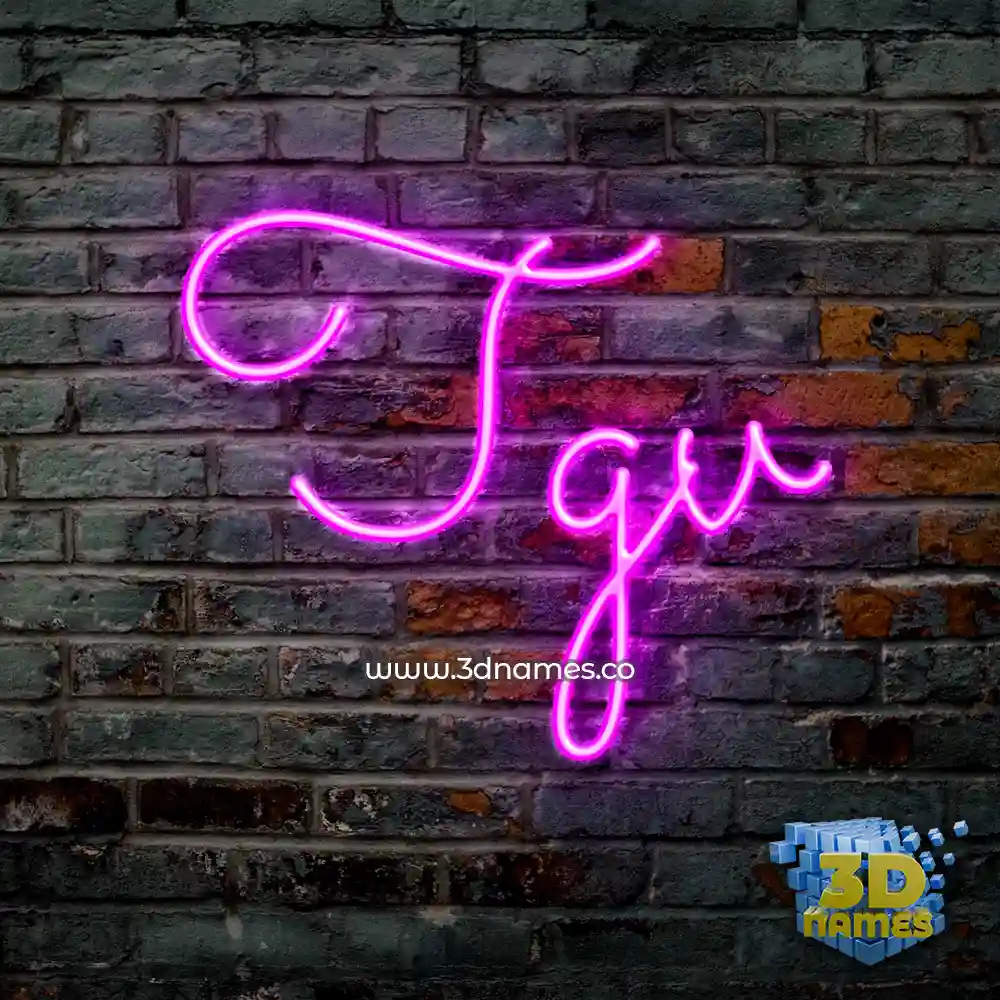 tgv in Pink Neon style - 3D name wallpaper