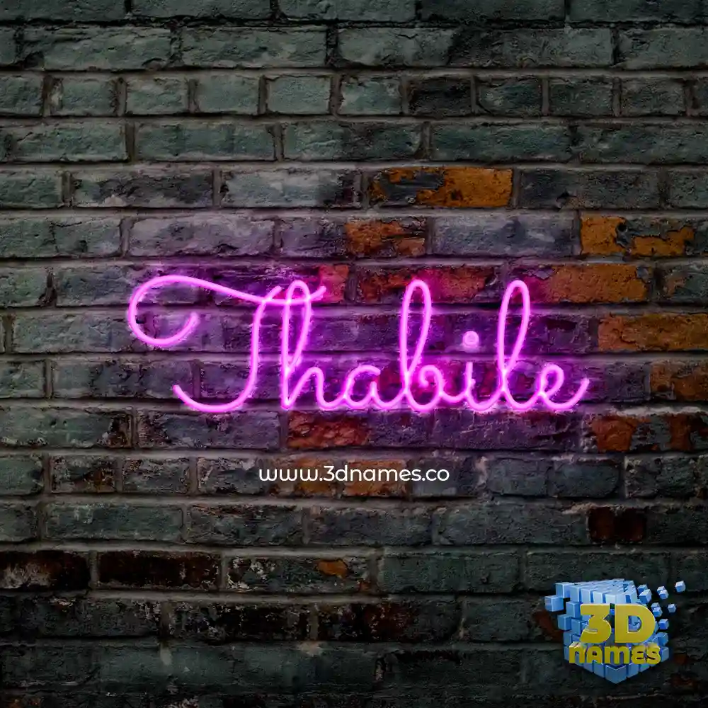 thabile in Pink Neon style - 3D name wallpaper