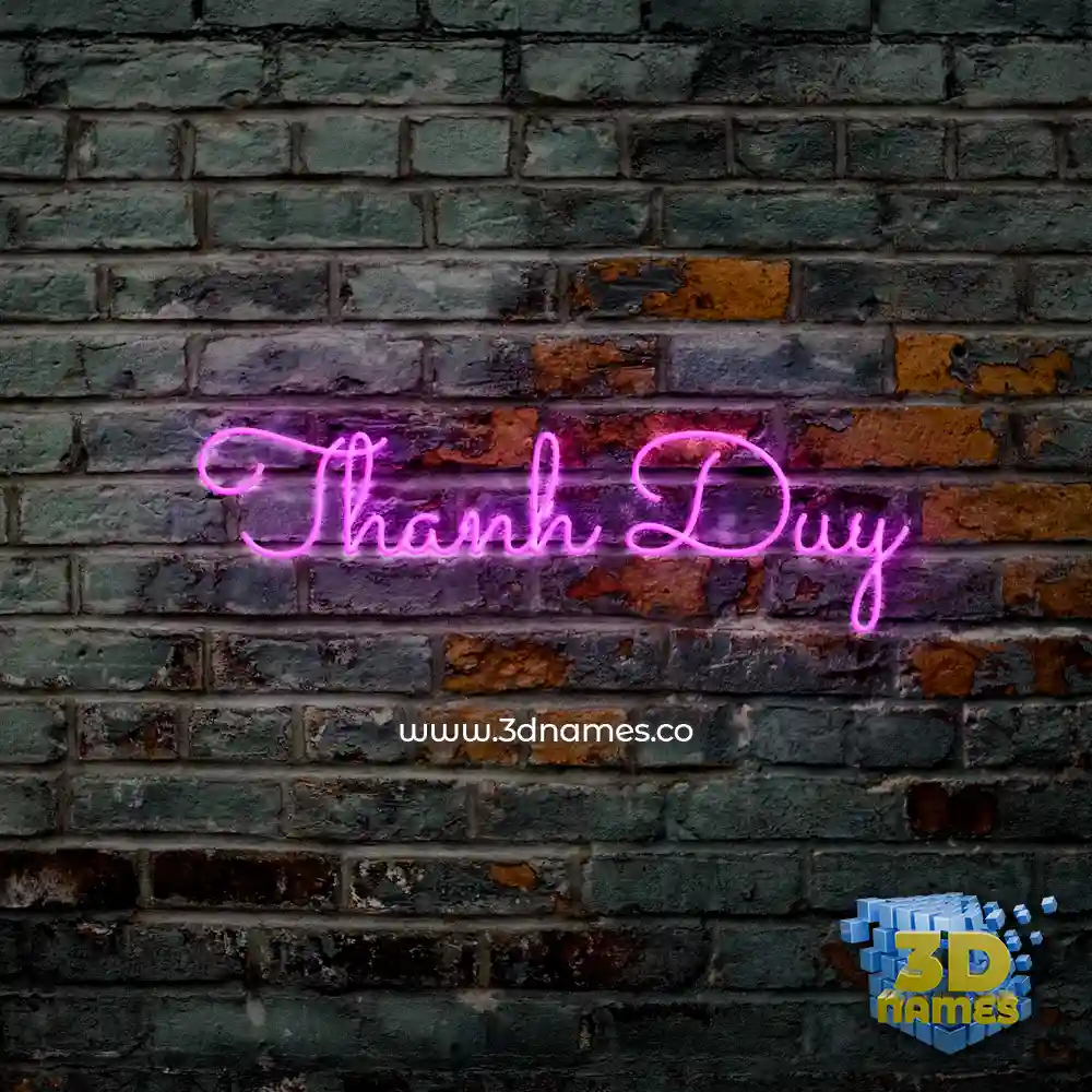 thanh duy in Pink Neon style - 3D name wallpaper