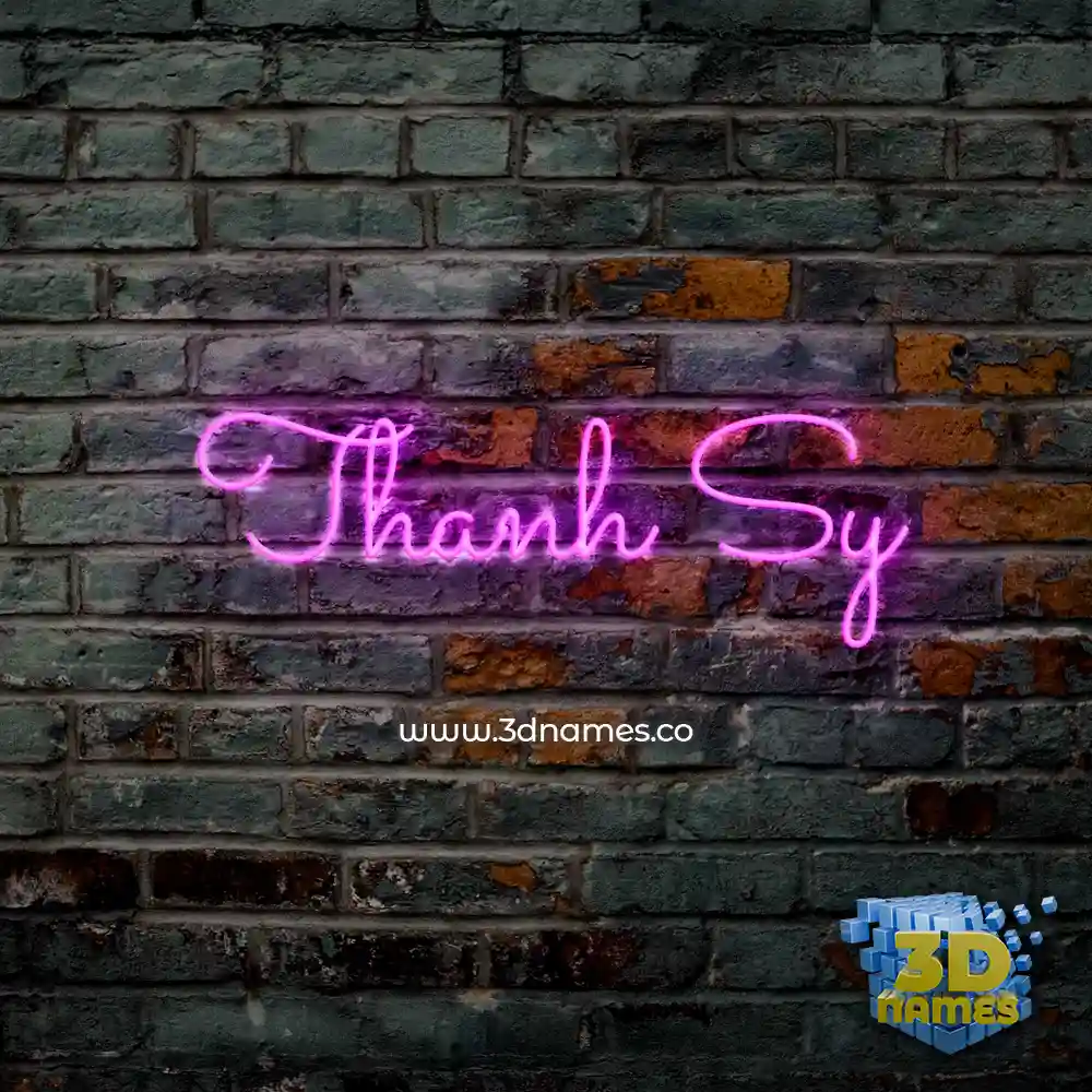 thanh sy in Pink Neon style - 3D name wallpaper