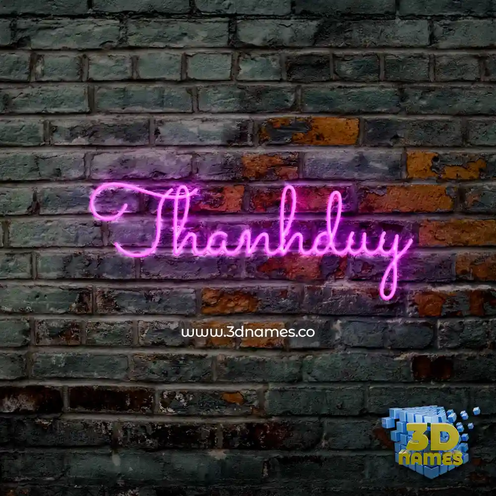 thanhduy in Pink Neon style - 3D name wallpaper