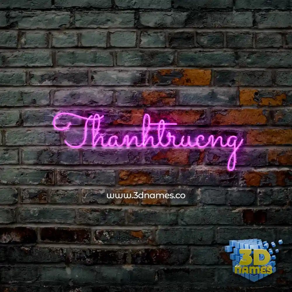 thanhtrucng in Pink Neon style - 3D name wallpaper