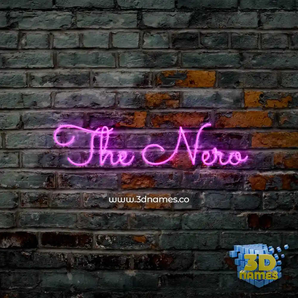 the nero in Pink Neon style - 3D name wallpaper