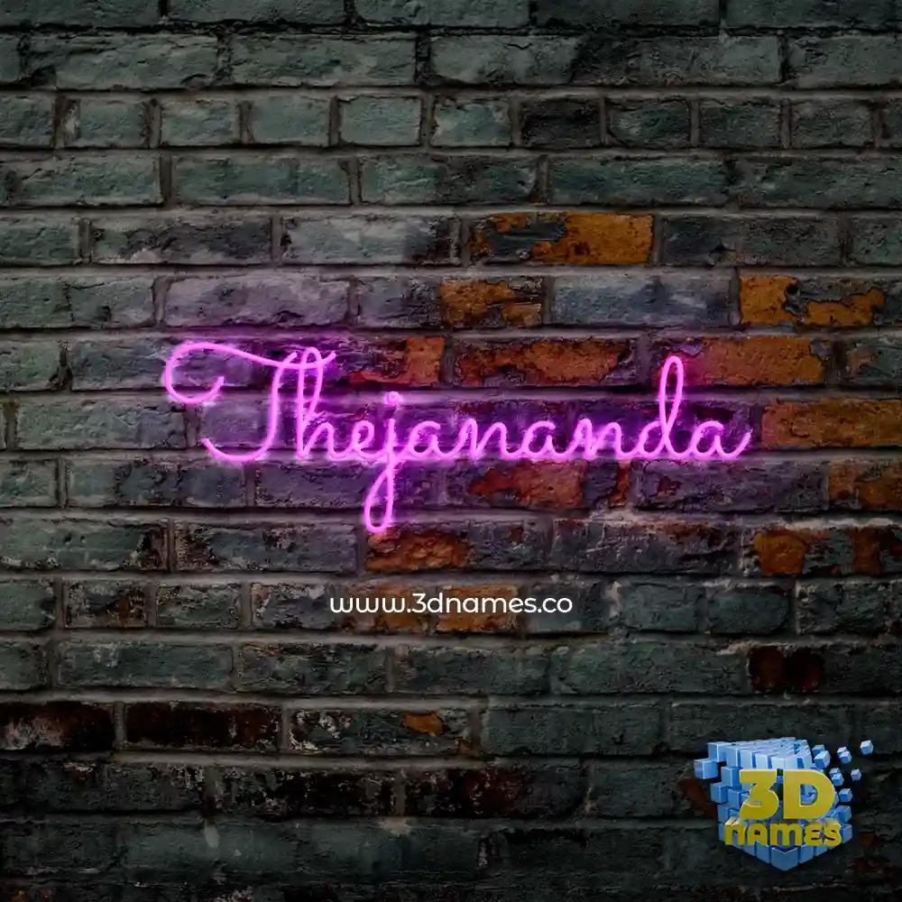 thejananda in Pink Neon style - 3D name wallpaper