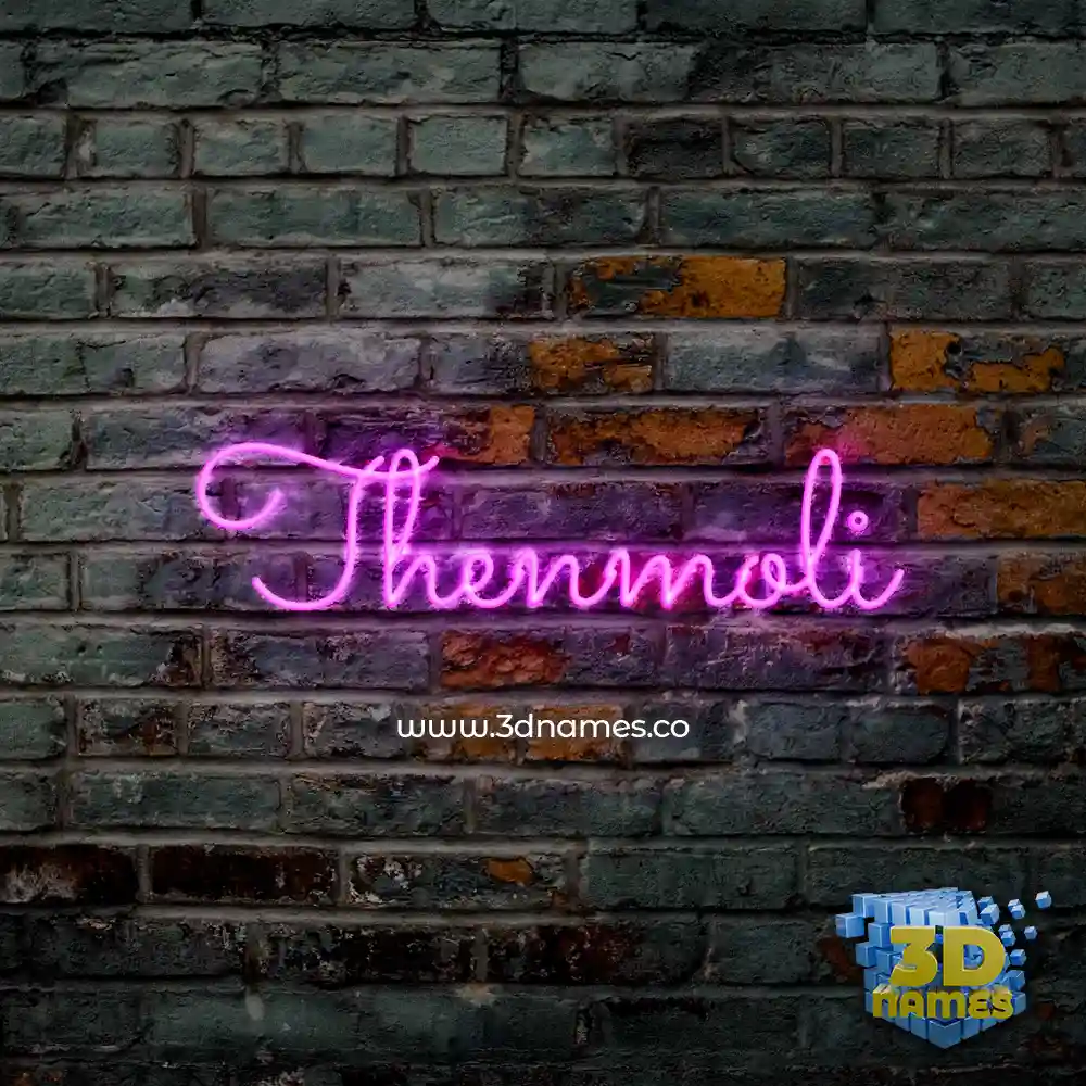 thenmoli in Pink Neon style - 3D name wallpaper