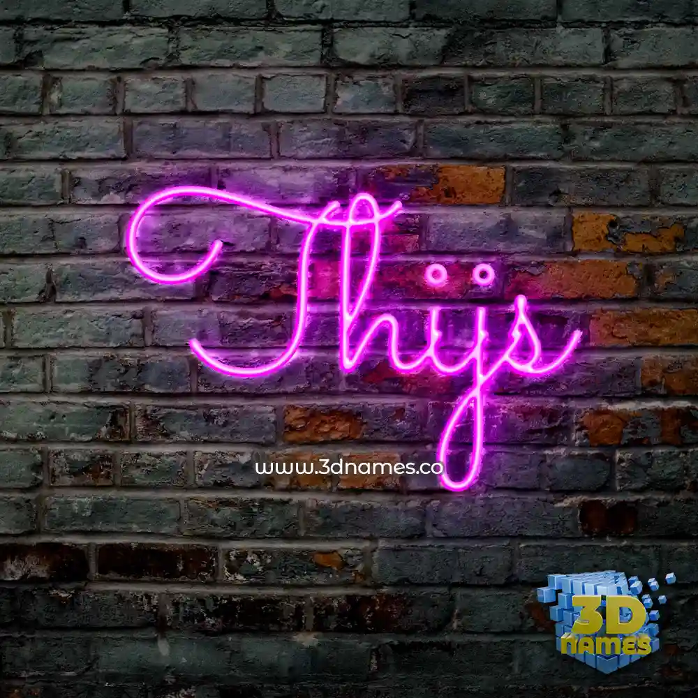 thijs in Pink Neon style - 3D name wallpaper