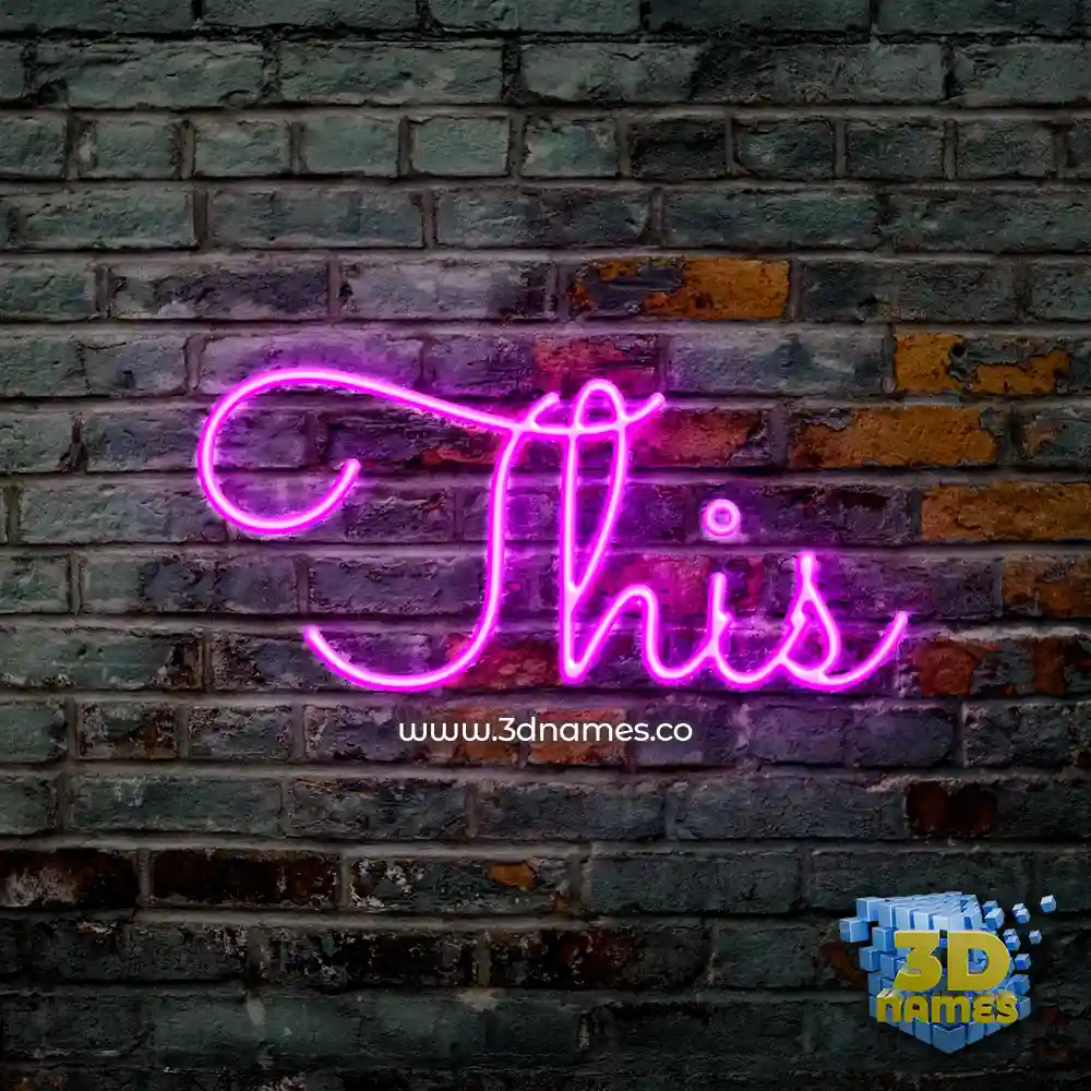 this in Pink Neon style - 3D name wallpaper