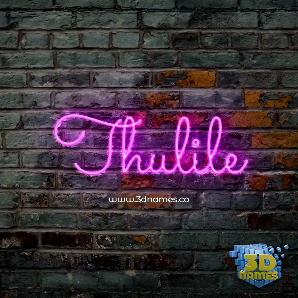 thulile in Pink Neon style - 3D name wallpaper