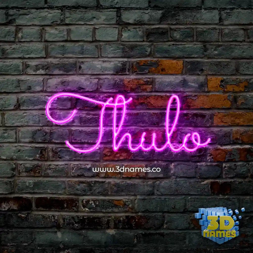 thulo in Pink Neon style - 3D name wallpaper