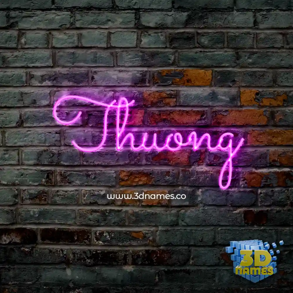 thuong in Pink Neon style - 3D name wallpaper