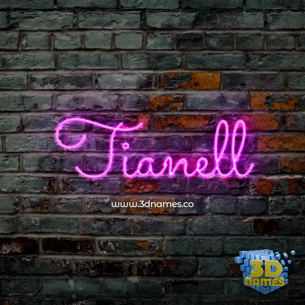 tianell in Pink Neon style - 3D name wallpaper